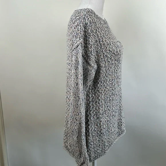 Denim & Co Womens Naturals Boatneck Sweater Top Multi Color Size XS Coastal - Picture 3 of 8